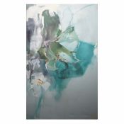 MAY EVERETT (BRITISH, B.1982). FLOWER IN GREEN.