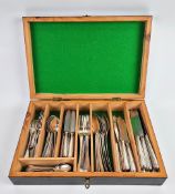 A MATCHED CANTEEN OF SILVER CUTLERY.