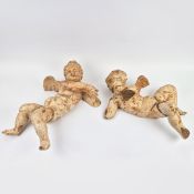A PAIR OF ITALIAN 18TH CENTURY CHERUBS. (2).