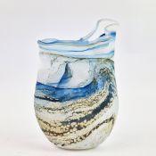 NORMAN STUART CLARKE (B.1944). ART GLASS VASE.