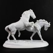 A KERAMOS PORCELAIN HORSE FIGUREGROUP.