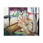 20TH CENTURY SCHOOL. SEATED FIGURE.