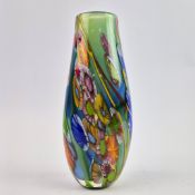 NORMAN STUART CLARKE (B.1944). ART GLASS VASE.