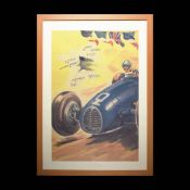 FRANCE GRAND PRIX 1952 POSTER.