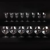 A SET OF SIX BRANDY GLASSES AND OTHERS (14).
