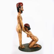 AN INDIAN EROTIC FIGURE GROUP.