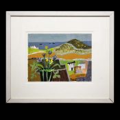 HEATHER BRAY (BRITISH B. 1941). COASTAL LANDSCAPE.