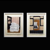 JANE GOODWIN. INTERIOR WITH DESK AND INTERIOR WITH DOOR (2).