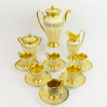 A OLD PARIS PORCELAIN STYLE COFFEE SERVICE. (QTY).