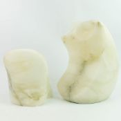 DAME BARBARA HEPWORTH. In the manner of. ABSTRACT ALABASTER SCULPTURES (2).