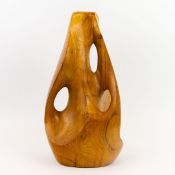 1970s ABSTRACT WOODEN SCULPTURE.