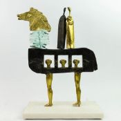 YANNI SOUVATZOGLOU (GREEK B. 1946). FIGURES ON HORSE BACK.