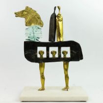YANNI SOUVATZOGLOU (GREEK B. 1946). FIGURES ON HORSE BACK.