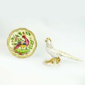 A 'GOLD ANCHOR' PORCELAIN PHEASANT PLATE (2).