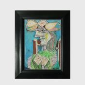 PABLO PICASSO. FEMMME ASSISE. (d)