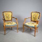 FAUTEUILS, A PAIR.