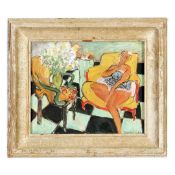 HENRI MATISSE. YOUNG WOMAN ON YELLOW CHAIR.
