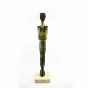 A CYCLADIC BRONZE FIGURE.