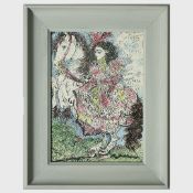 PABLO PICASSO. JACQUELINE POUR REINE FROM TOROS Y TOREROS. (d)