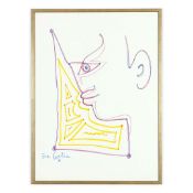 JEAN COCTEAU. PROFILE ON JAPON PAPER. (d)