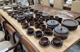 ARABIA RUSKA AND KARELIA, FINNISH, 1960'S STONEWARE.