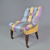 WILLIAM IV SIMULATED ROSEWOOD SLIPPER CHAIR.