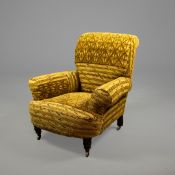 VICTORIAN MAHOGANY ARMCHAIR.