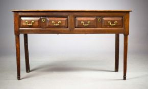 GEORGE III OAK DRESSER BASE.