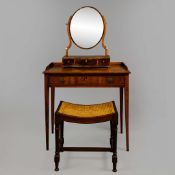 DRESSING TABLE, MIRROR AND STOOL (3).
