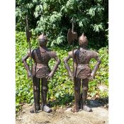 A SET OF TWO SCULPTURAL SUITS OF ARMOUR.