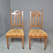 PAIR OF ARTS AND CRAFTS SIDE CHAIRS (2).