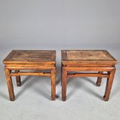 PAIR OF 19TH CENTURY CHINESE LOW TABLES (2).