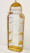 BIRD CAGE DESIGN WALL MIRROR.