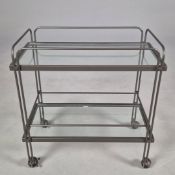 BAUHAUS STYLE COCKTAIL TROLLEY.