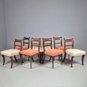 EIGHT REGENCY MAHOGANY DINING CHAIRS (8).