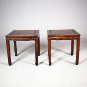 PAIR OF CHINESE LAMP TABLES (2).