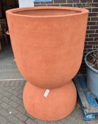 FAUX TERRACOTTA OVERSIZED PLANTER.