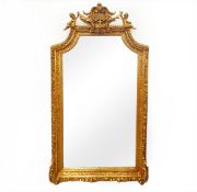 GILT FRAMED OVERMANTEL.
