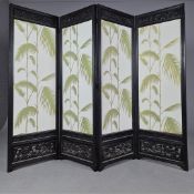 A 20TH CENTURY FOUR-FOLD ROOM SCREEN.