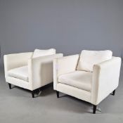 SOFA WORKSHOP ARMCHAIRS, A PAIR.