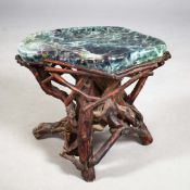 CHINESE ROOT WOOD TEA TABLE.
