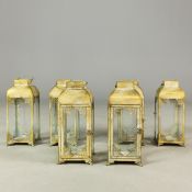 STORM LANTERNS, A SET OF 6.