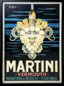 ORIGINAL MARTINI ROSSO VERMOUTH POSTER.