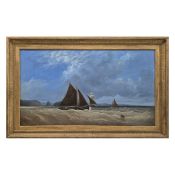 19TH CENTURY BRITISH SCHOOL. SHIPS IN A STORMY SEA.