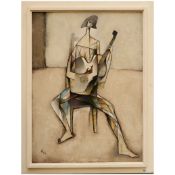 CUNO FISCHER (GERMAN 1914-1973). HARLEQUIN. (d)