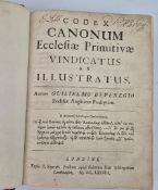 WILLIAM BEVERIDGE (GUILIELMO BEVEREGIO), CODEX CANONUM ECCLESIAE PRIMATIVAE VINDICATUS AC ILLUSTRATU