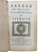 VITRUVIUS, ABRÉGÉ DES DIX LIVRES D'ARCHITECTURE DE VITRUVE, 1674.