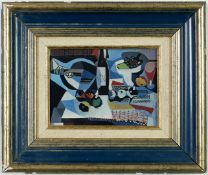AFTER PABLO PICASSO. STILL LIFE WITH WINE BOTTLE.