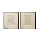 JEAN COCTEAU (FRENCH 1889-1963). HEAD STUDIES (2).