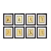 PIERRE MOURGUE (FRENCH 1890-1969). DANCERS (8).